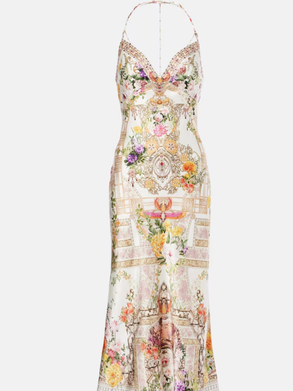 Camilla Egyptian Rose, chain detail Silk Maxi Dress - Picture 3 of 8